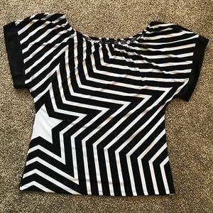 Express off the shoulder star shirt